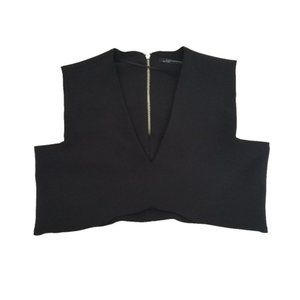 Zara Black V Neck Top Size M